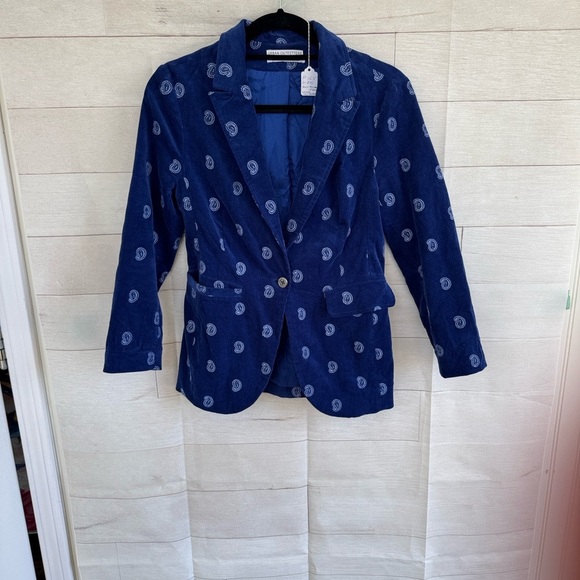 Urban Outfitters Blue Paisley Blazer Size Small - Picture 2 of 5